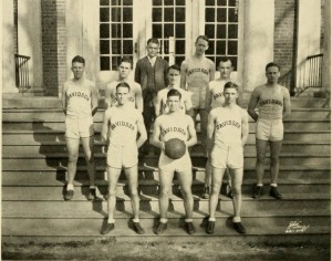 1929 team on steps of Alumni Gym