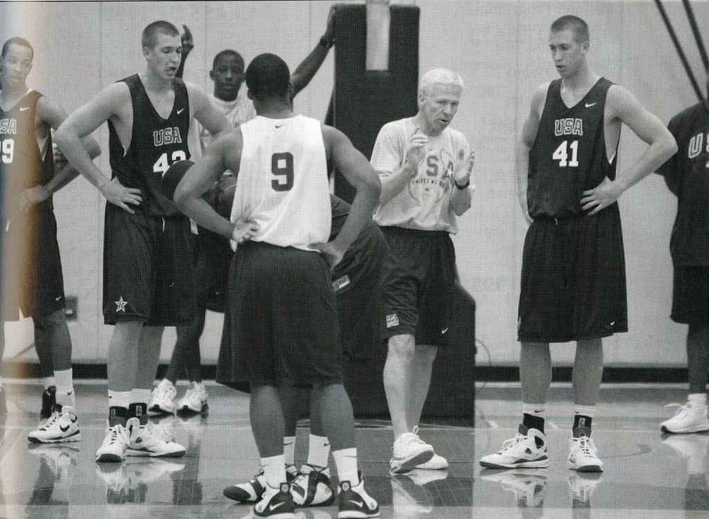 A more casual McKillop on the court with the USA U18 team, whom he coached to a silver medal in the 2008 FIBA Americas Championship.