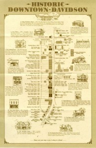 1987 town brochure & shopping guide titled, "Historic Downtown Davidson"