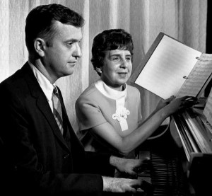 Constance and Wilmer Welsh in 1969 playing the piano