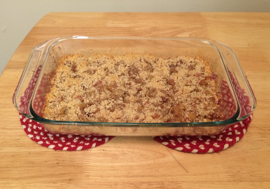 The final product, The Brown Betty in a glass baking tray