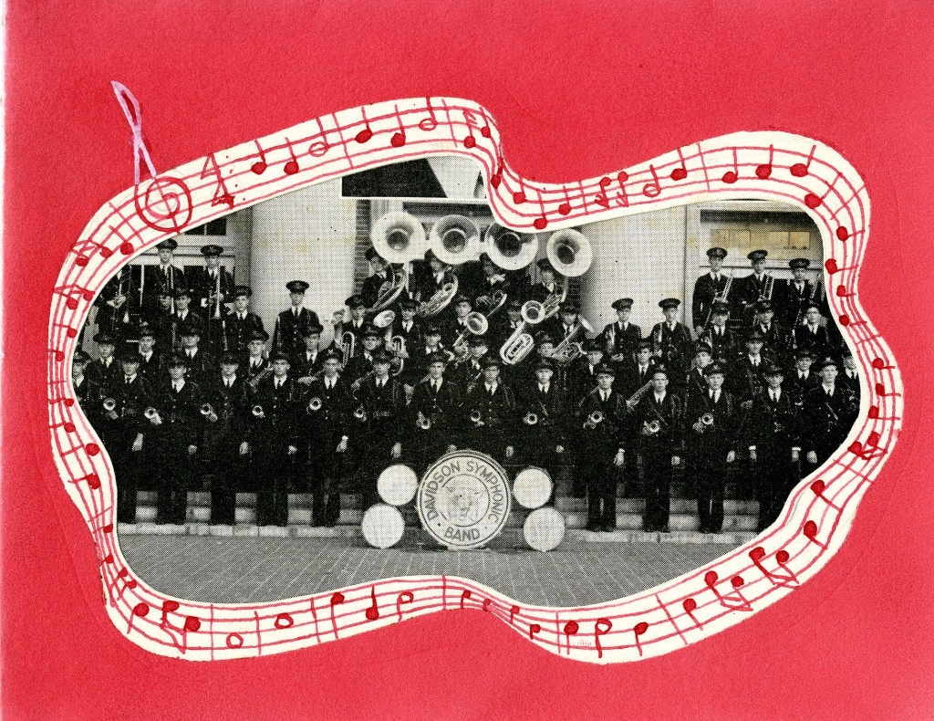 A Davidson Symphonic Band Christmas card, circa 1940s.