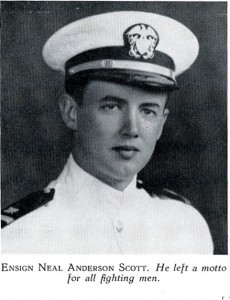 Scott's image from the booklet, Ensign Neal Anderson Scott.