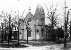 Original Davidson College Presbyterian Church building -- site of the 1891 New Year's wedding.