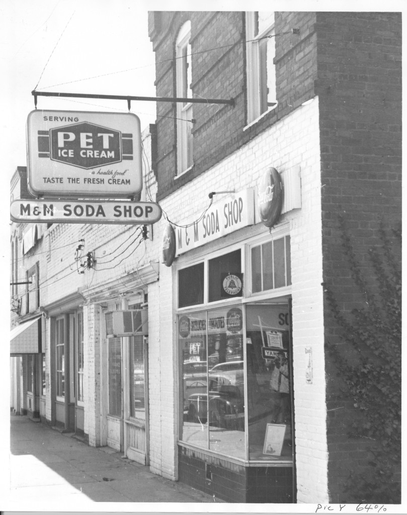 a picture of M&M Soda Shop on Main Street