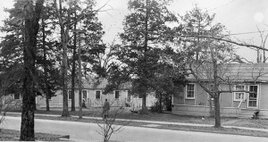 Married student housing on Main Street in 1940s