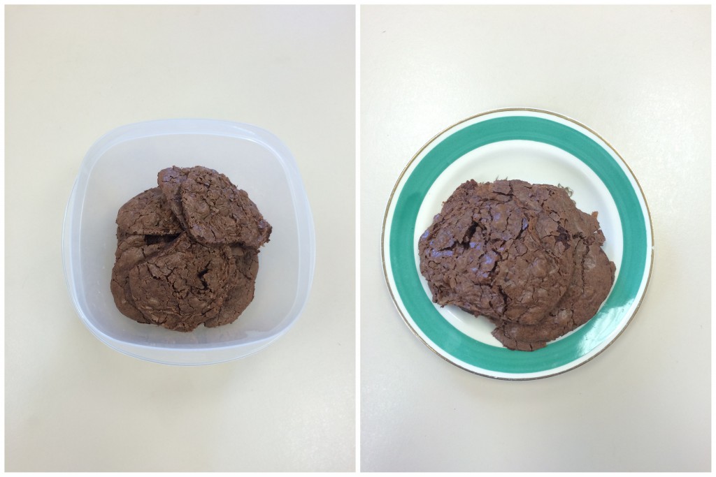 My Beacon Hill Cookies, in a Tupperware and on a plate.