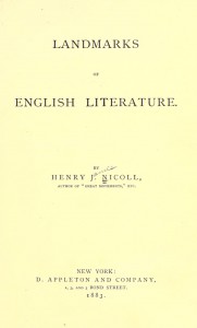 Title page for English textbook used in 1880s and 1890s.