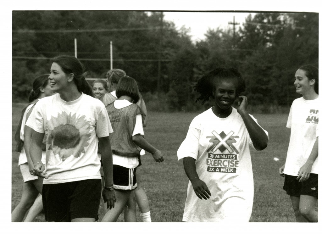 Davidson students honing their flickerball skills, circa 1990.