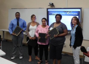 The lesson plan creation team: Eric Dykes, Celia Arch, JoCelyn Roundtree, Erika Williams, and Carolyn Singleton