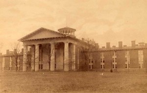 Front view of old Chambers building