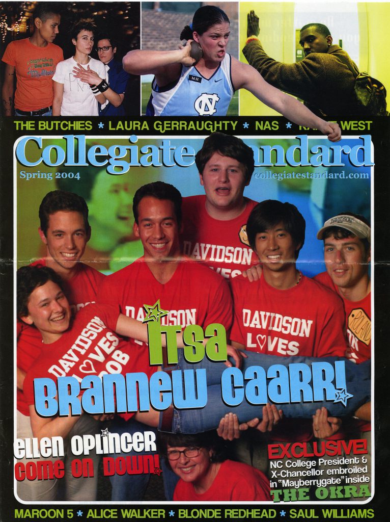 Spring 2004 Collegiate Standard cover is a blast from the recent past, showing a group of Davidsonians who appeared on The Price is Right.