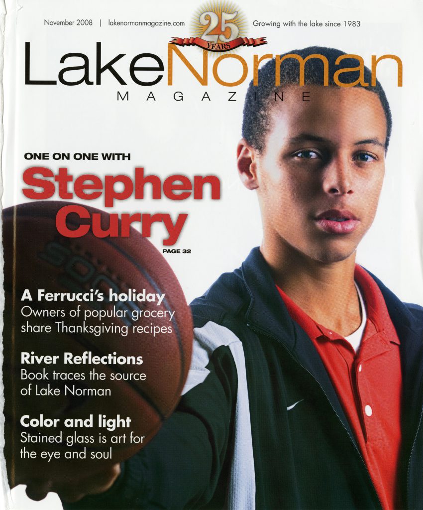 November 2008's Lake Norman Magazine featured Davidson's favorite basketball player, Steph Curry.