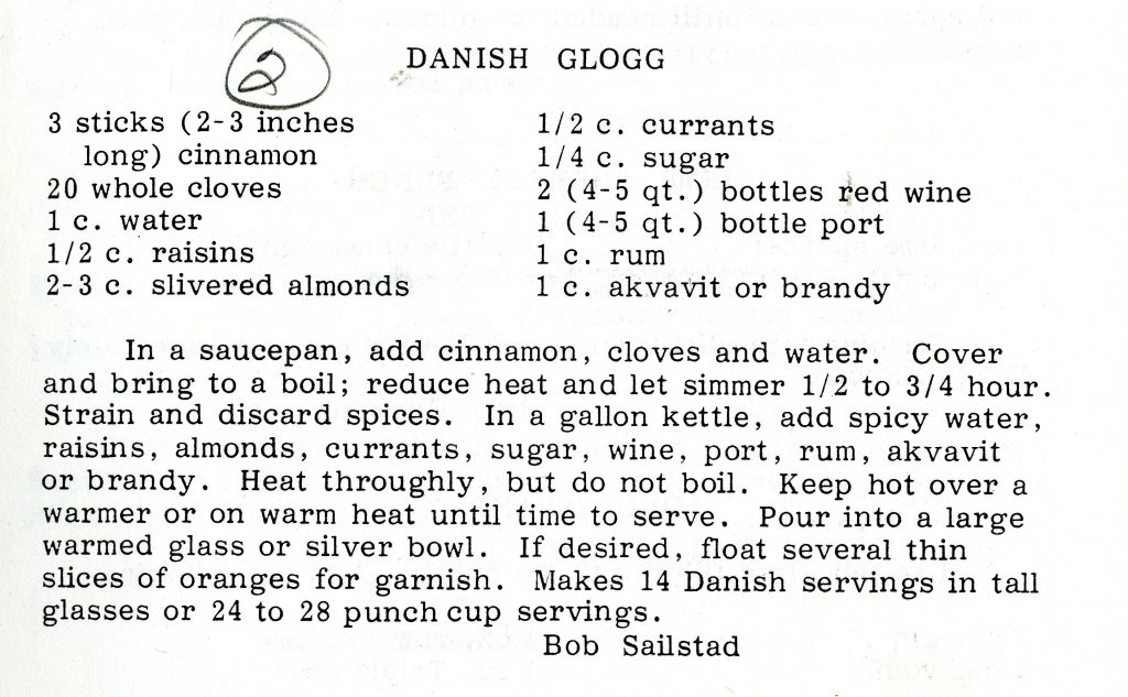 Bob Sailsted's Danish Glogg recipe