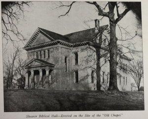 1903 Souvenir Album, Shearer-Biblical Hall - Erected on the Site of the "Old Chapel"