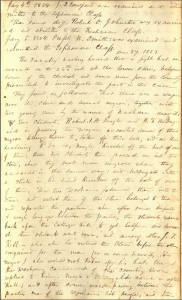 This image is a scan of the first page of the faculty minutes from December 27, 1853. The typescript appears in the main body of the posting.