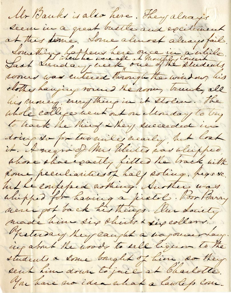 Scan of the second page of Mary Lacy's February 1859 handwritten letter to her step-daughter, Bess. The last two sentences are referenced in the paragraph, above.