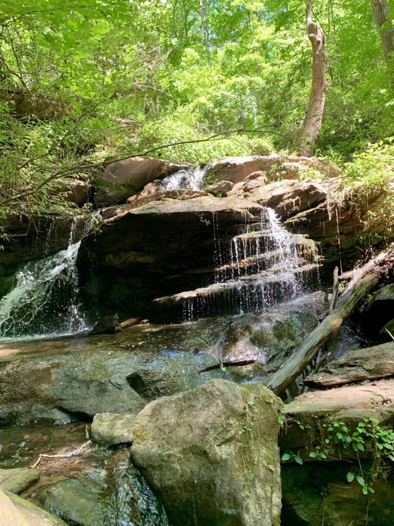 Color photo of waterfall in Central SC