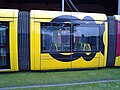Rame Citadis 302 « Feldkirch » numéro 2026 du Tramway de Mulhouse à l'arrêt "Nouveau Bassin" (ligne 2)