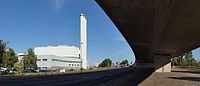 Heizkraftwerk Nossener-Brücke mit Hochstraße