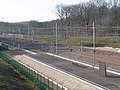 LGV Rhin-Rhône en direction de Dijon, vue depuis la gare de Besançon Franche-Comté TGV