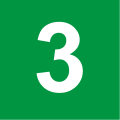 Logo de la ligne 3 du tramway de Mulhouse