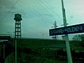 Gare ferroviaire SNCF de Staffelfelden prise depuis un TER Alsace au crépuscule