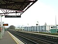 Vue depuis le quai en direction d'Issoire à la gare ferroviaire SNCF de Clermont-La Pardieu, Clermont-Ferrand