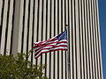 American flag flying in front of Church Office Building