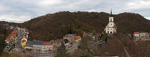 Blick auf Tharandt mit Bergkirche